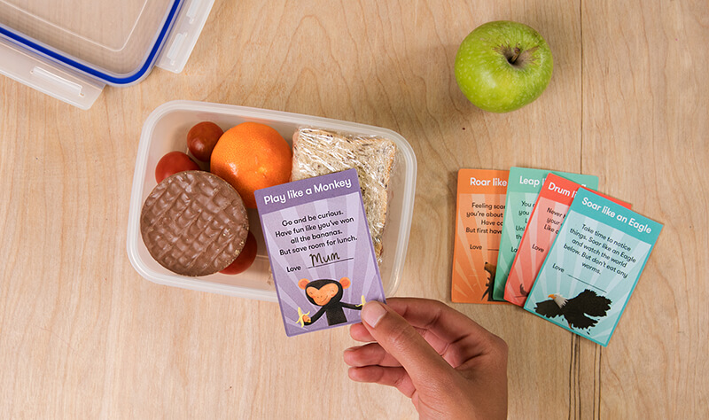 an image of lunchbox notes with some packed lunch