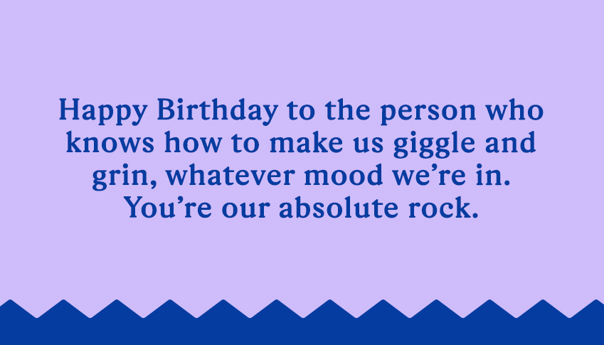 A birthday dedication message